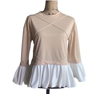 Lili Sidonio X Molly Bracken flounced top
